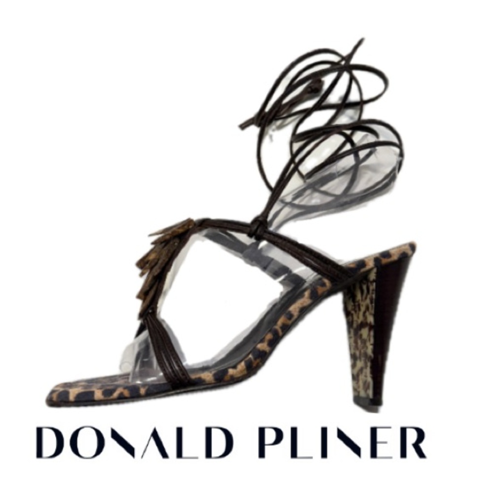 DONALD J. PLINER Couture | Italian Cheetah Strappy Heels Sandals Summer Vacation